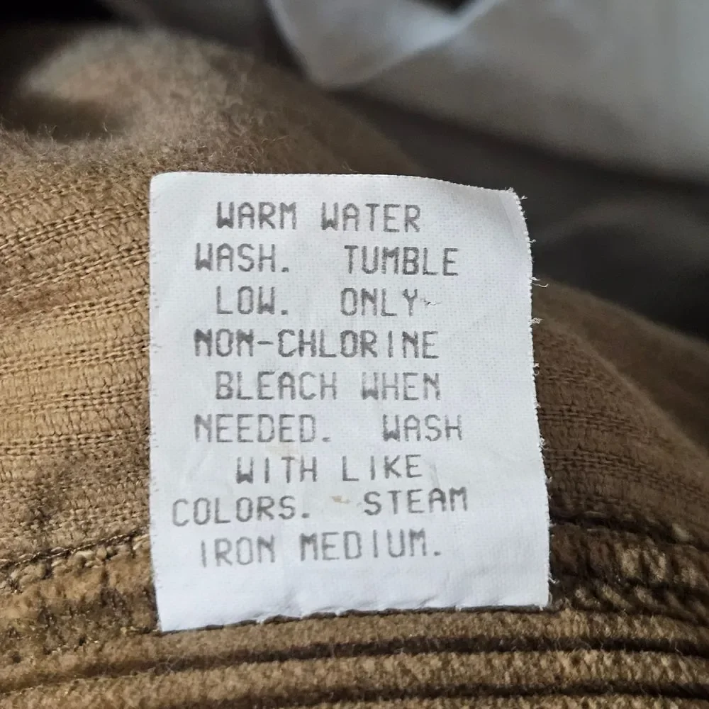 VTG Polo Ralph Lauren Corduroy Cords Pants 38x32 Brown USA‎ Made Fits 37x29 EUC